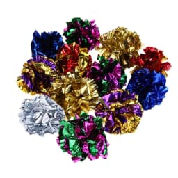 12pcs Colorful Crinkle Foil Balls Cat Kitten Sound Paper Toy Cat Toy Mylar Balls