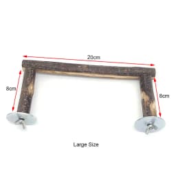 Natural Wood Pet Parrot Raw Wood Fork Tree Branch Stand Rack Squirrel Bird Hamster Branch Perches Chew Bite Toys Stick