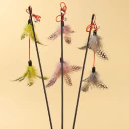 Cat Toy Feather Cats Sticks Cat Toys Interactive Double Feather Toys Cats Teasing Kitten Teaser Stick with Bell Toy Pet Products