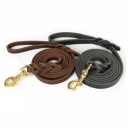 Leather Dog Leash, Heavy Duty Genuine Leather Braided Dog Leashes for Large Medium Small Dogs Shepherd Training and Walking