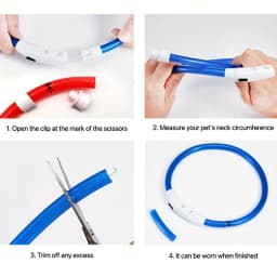Pet Dog LED Light Collar Luminous Anti-Lost Dog Collar USB Rechargeable Dog Necklace Collar
