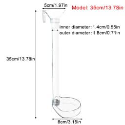 Acrylic Aquarium Fish Feeder Transparent Tube Multifunctional Large Capacity Fish Tank Food Dispenser For Aquarium Tank Shrimp