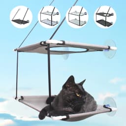 Cat Hammock Suction Cup Windowsill Cat Comfortable Hammock Summer Breathable Mesh Double Hanging Beds Pet Hammock
