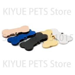 Wholesale 100pcs Bone Pet ID Tag Blank Engraved Stainless Steel Pet Supplies Cat Collar Accessory DIY Name Pendant Personalized