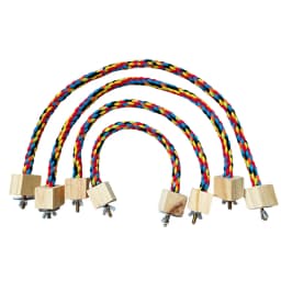 Pet Bird Bite Toys Parrot Color Cotton Rope Toys Elastic Parrot Climbing Toys Sturdy Bird Swing Harness Cage Pet Toy Swing Stand