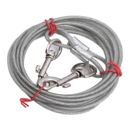 High Quality 5mm*3m Lengthen Steel Wire Dogs Rope Chain Durable Double-end Dogs Leash Cable Dual Heads Metal Hooks Pet Supplies