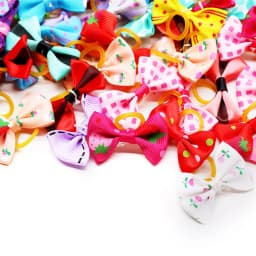 30PCS Dog Bow With Rubber Band Dog Hair Accessories Handmade Movable Puppy Bows For Dogs and Cats Cute Pet Accessories