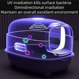 Cat Litter Box Oversize Rechargeable Sterilizing Deodorant Fully Enclosed Toilet Large Capacity UV Sterilizatio Odor Removal Cat