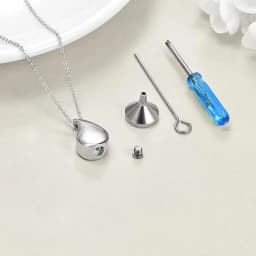 Cremation Jewelry Teardrop Urn Necklace for Ashes Stainless Steel Memorial Pendant for Ashes Memory Necklace Gift