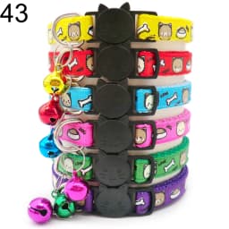 100Pcs Collar for Dogs Cat Necklace Training Choker Neck Personalized Cartoon Printed Dog Id Tag Accessories Anti-lost