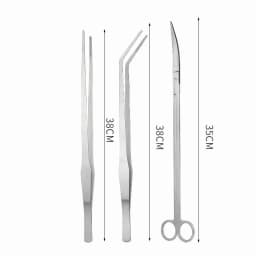 35cm Overlength Large Water Grass Trimmer Stainless Steel Scissors Tweezers Fish Tank Landscape Straight Curved Shears