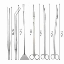 35cm Overlength Large Water Grass Trimmer Stainless Steel Scissors Tweezers Fish Tank Landscape Straight Curved Shears