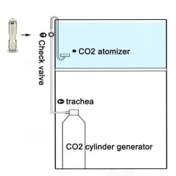 1 Stainless Steel Check Valve for CO2, Carbon Dioxide Diffuser to Prevent Gas Backflow, Check Valve Fitting 4X6mm