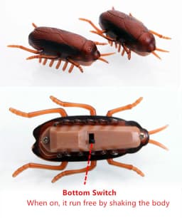 1-10Pcs Funny Electronic Pet Interactive Play Toy For Cats Eletric Running Cockroach Pet Dog Cat Interactive Toy Battery Powered