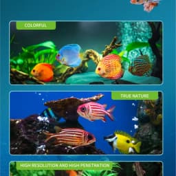 Aquarium LED Light Super Slim Fish Tank Aquatic Plant Grow Lighting Waterproof Bright Clip Lamp RGB LED 20-63cm for Fish Tank