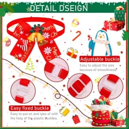 30PCS Christmas Dog Bowties For Dogs Christmas Grooming Small Dogs Pets Bowties Collar Pet Grooming Accessories For Small Dogs