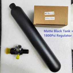 0.38LRound Aluminum Bottle 50mm OD M18*1.5 Inlet Thread Tank Bottle 20Mpa 4500psi Tank Regulator For Cylinder Diving