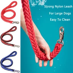 4.5ft Heavy Duty Large Dog Leash Durable Nylon Braided Lead for Small Medium Big Dogs Walking Hunting Camping Pet Accessories