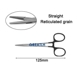 12.5cm Hemostatic Forceps Hemostatic Clamp Curved/Straight Tip Cutter Tool Stainless Steel Ophthalmic Eye Instrument