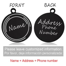 Custom Personalized Cat Dog ID Circle Tag Collar Pendant Engraved Pet Necklace Chain Charm Supplies For Tag Name Products