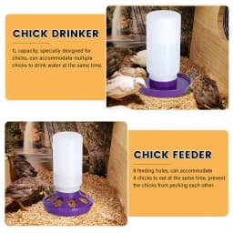 1L Chicken Feeder Bucket Water Fountain Automatic Chick Drinker Bucket Drinking Quail Drinking Bird Equipment Waterer Raise Tool