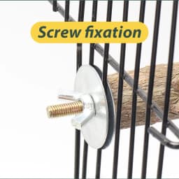 Pepper Wood Parrot Stand Pole Double Layer Toy for Bird Tiger Skin Claw Grinding Beak Grinding Stand Pole Bird Cage Accessories