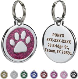 Pet ID Tags Free Engraving Pet Anti-lost Collar Pendant Personalized Puppy Name Tag Cat Paw Decoration Customized Product