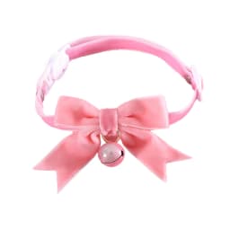 Cute Cats Collar Kitten Fairy Pink Lace Bow Hanging Pearl Pet Collar Cat Dog Bow Tie Jewelry Satin Rhinestone Puppy Collar
