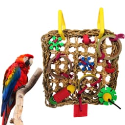 1/8PCS Set Combination Parrot Bird Toys Wood Articles Bite Pet Bird Toys For Parrot Training Bird Toy Swing Ball Bell Standing