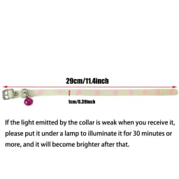 Cat Collar Glow in the Dark Footprint Cute Charms Adjustable Luminous Pet Collar for Kitten Chihuahua Night Walking Camping