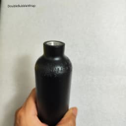 0.38L Matte Black Flat Aluminum Bottle 50mm OD 5/8"-18 UNF Inlet Thread Tank Bottle 20Mpa 4500psi Tank For Cylinder Diving