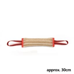 Handles Tough Jute Dog Bite Pillow Linen Tug Toy Aggressive Biting Pad Interactive Pull Chew Bag For Medium Large Pets
