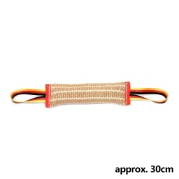 Handles Tough Jute Dog Bite Pillow Linen Tug Toy Aggressive Biting Pad Interactive Pull Chew Bag For Medium Large Pets