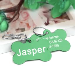 Personalized Dogs Cats ID Tag Custom Alloy Bone Puppy Kitten Collar Accessories Anti-lost Pet Name Tags for Small Large Dog Cat