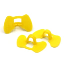 100Pcs Chicken Glasses Yellow Plastic No Bolt Chicken Glasses Anti-pecking Glasses for Chicken Pheasant Poultry Equipments