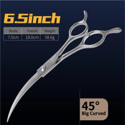 Fenice Big Super Curved Scissors 45° 6/6.5/7/7.5inch Pet Dog Grooming Scissors Pets Hair Curved Shears ножницы Tijeras Tesoura