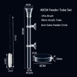 Acrylic Aquarium Feeder Tube Dish Transparent Fish Tank Shrimp Snail Shrimp Food Feeder Bowl Aquarium Feeding Accessories