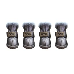 Warm Pet Snow Boots Fashion Waterproof Non Slip Winter Pet Dog Shoes Plush/PU Soft for 4Pcs/Set Winter