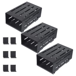 3 Pcs Black Hooks Aquarium Plant Stand Hanging Holder Pots Container Planting Baskets Plastic Fish Tank Decorations Naments Pet
