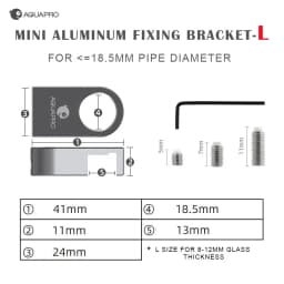 MINI Aluminum Fixing Bracket Holder Aquarium Aquatic Fish Plant Tank Feeding Clamps Water Hose Filters Supplies Accessories