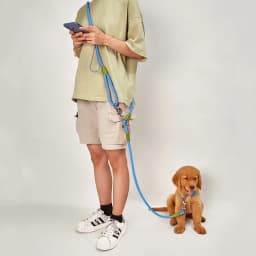 Reflective Nylon Leashes Pet Dogs Chain Traction Rope Leads for Running Dog Walking Free Hands Rope Chain for Small Large Dogs
