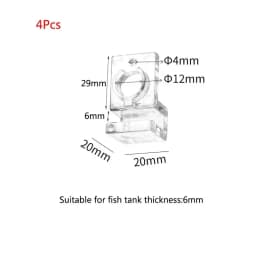 Acrylic Aquarium Fish Tank Clips Glass Cover Support Holders Accessories For Aquarium Filter Lamp Stand 5/5.5/6/8/10/12/15mm