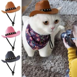 British Pet Cat Dog Hat Star Cowboy Hat Pet Supplies Adjustable Dog Costume Top Hat Headwear Dogs Caps Pet Sun Hats for Cats