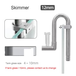 AQUAPRO Mini Skimmer Inflow Stainless Steel Inlet Outlet Pipes Shrimp Water Filter Lily Aquarium Fish Tanks Accessories Fishbowl