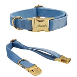 Personalized Dog Collar Velvet Puppy Adjustable Collar for Small Medium Big Dogs Collars with Name Customized ID Tag Engraving