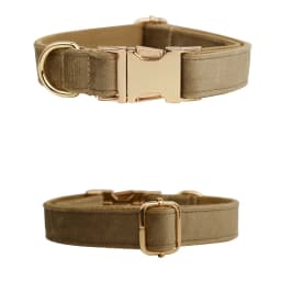 Personalized Dog Collar Velvet Puppy Adjustable Collar for Small Medium Big Dogs Collars with Name Customized ID Tag Engraving