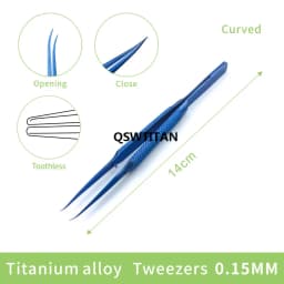 14CM Titanium /Stainless Steel Ophthalmic Tweezers Micro Forceps Round Handle Ophthalmic Dental Instruments 1pcs