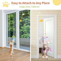 Cat Toys Swing Sticky Disc Elastic Hanging Door Teasing Rope Long Rope Teasing Cat Toy Cat Accessories Pet Kitten Toy