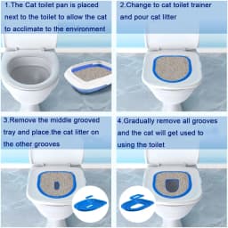 Reusable Cat Use Toilet Training Products Pet Cats Plastic Toilet Trainer Cat Toilet Training Kit Pets Litter Cleaning Tray Mat