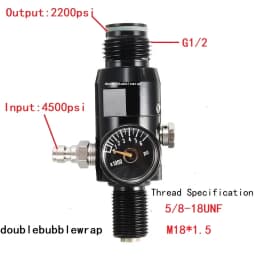 Regulator Valve 5/8-18UNF or M18*1.5 Regulator Valve 4500psi High Tank Regulator Cylinder Diving Aquarium Plant CO2 Tank Dive